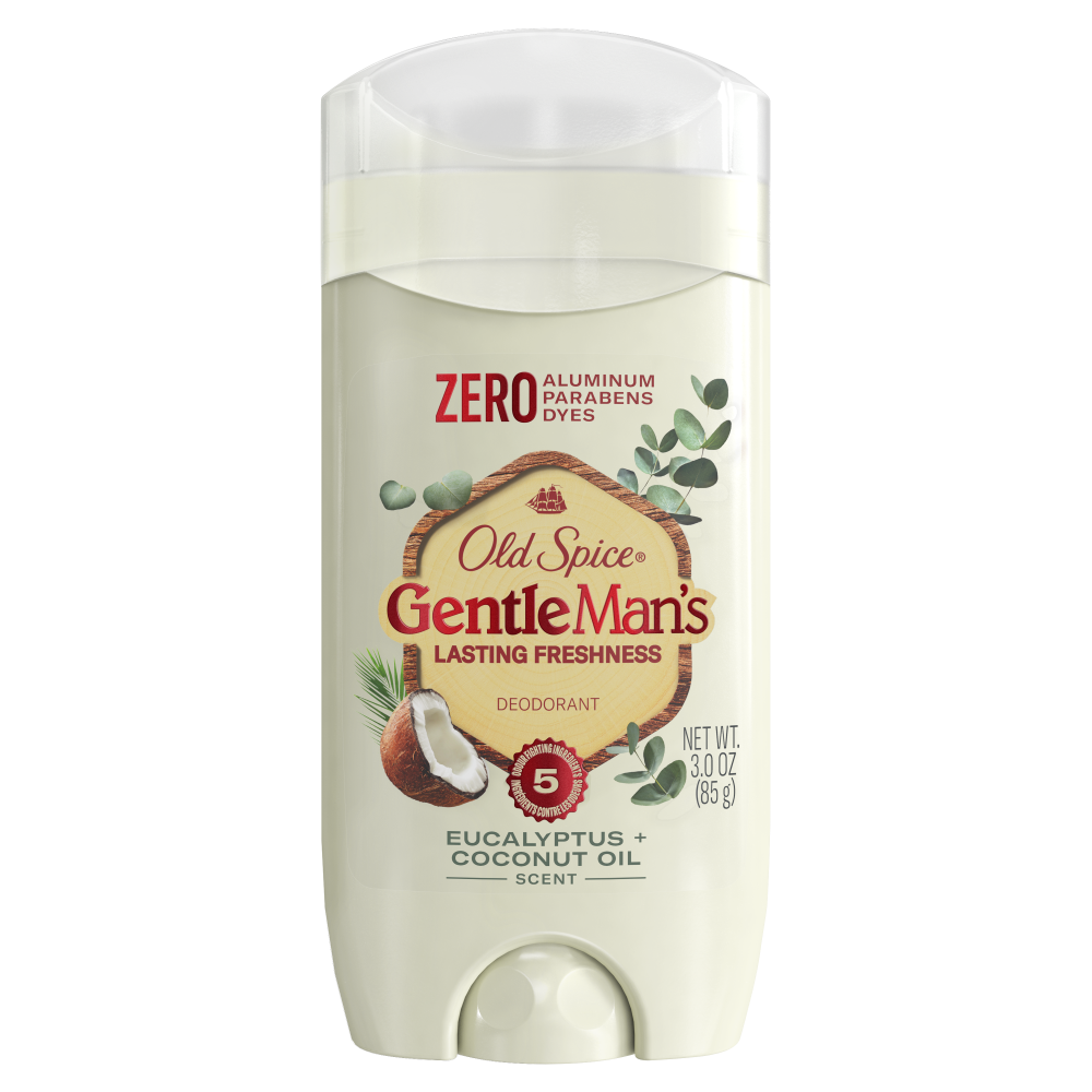 Old Spice GentleMan's Collection Deodorant Aluminum Free Eucalyptus with Coconut Oil, 3.0 oz